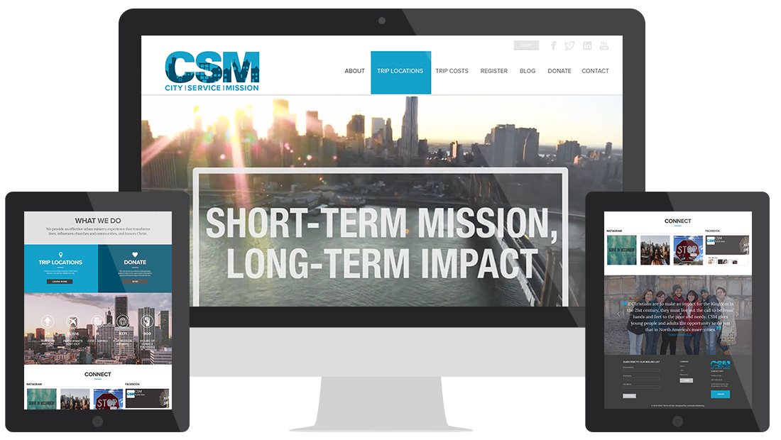 City Service Mission Website Design Homepage