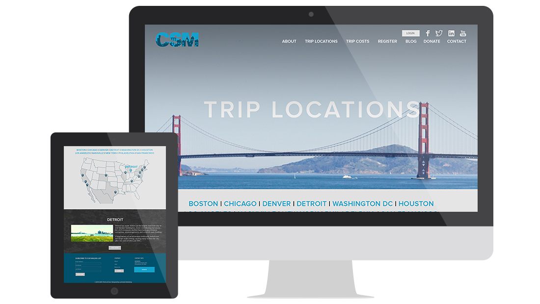 City Service Mission Website Design Trip Locations