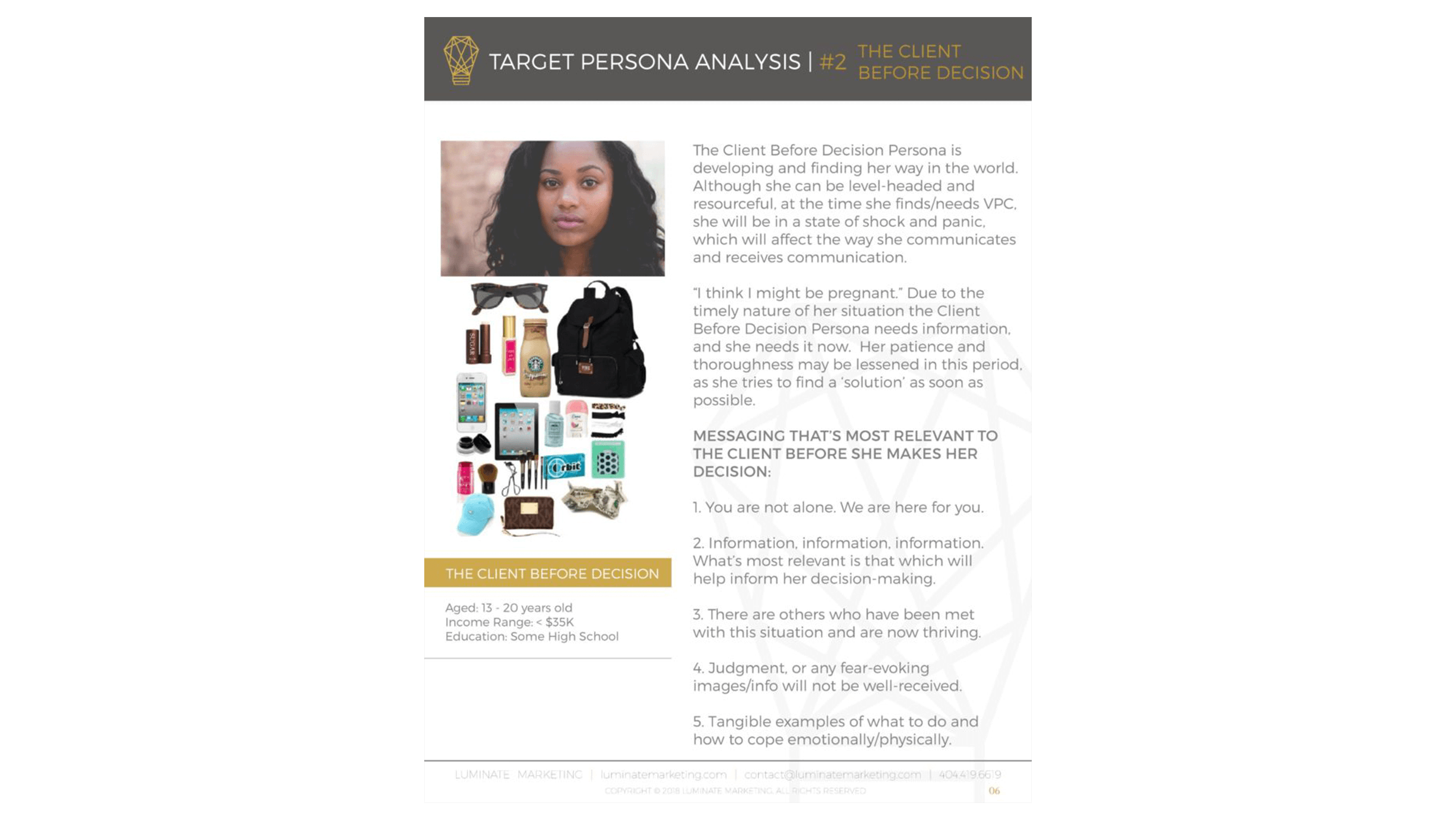 Persona Analysis